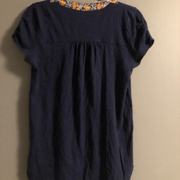 Meadow Rue Anthropologie Bib‎ Top Navy Size Xs - Picture 8 of 8